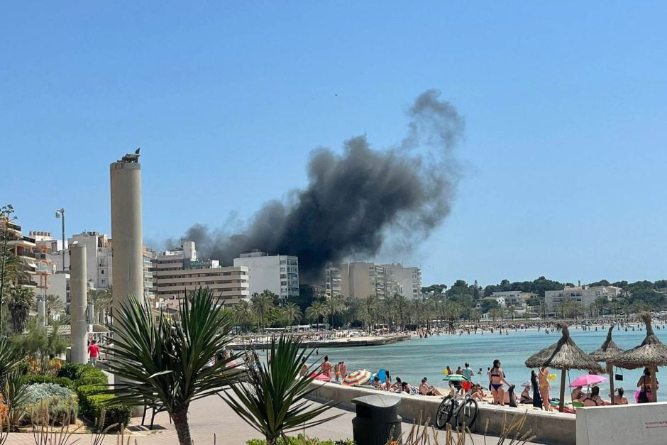 Feuer in einem Restaurant auf Mallorca