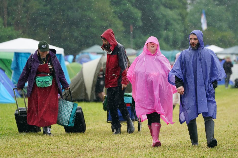Regen auf dem Festival