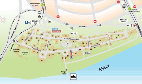 Rheinkirmes 2022 Lageplan Kirmesplatz
