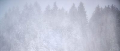 Winterberg_ Zwei Spaziergänger und ein Snowboarder sind auf der künstlich beschneiten Piste am Poppenberg unterwegs. Das Skigebiet ist mit zwei Liften in die Saison gestartet