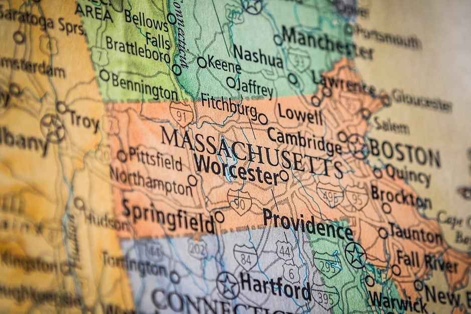 Massachusetts Karte