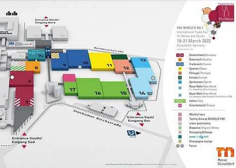 ProWein 2023 Karte Übersicht Hallenplan