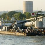 Taucherglockenschiff "Carl Straat" auf dem Rhein