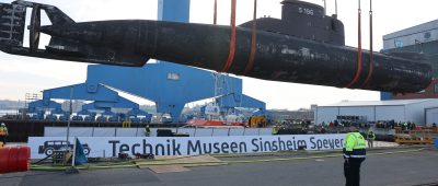 U-Boot für Technik-Museum Sinsheim in Kiel verladen