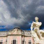Wetter Düsseldorf Schloss Benrath Wolken Gewitte Regen Sonne