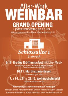 Grand Opening Weinbar Schlossallee 1 Düsseldorf Kaiserswerth