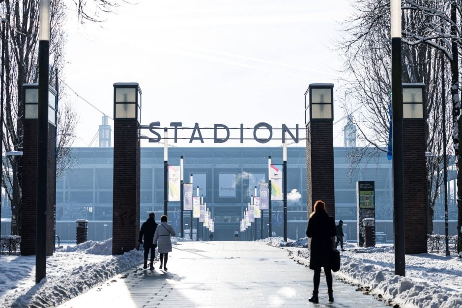 Winter am RheinEnergie Stadion Köln