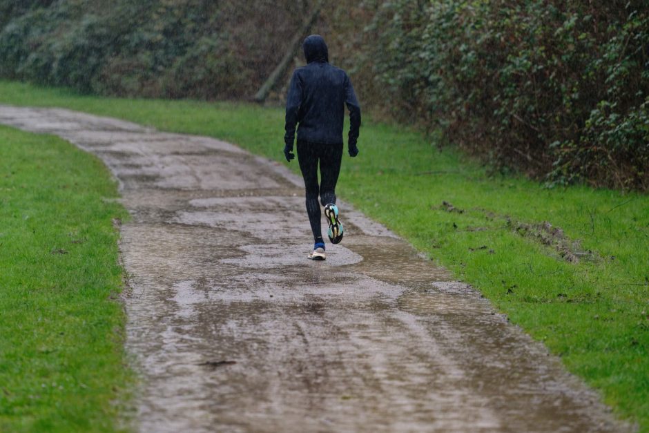 Köln Jogger Jogging Laufen Wetter Regen