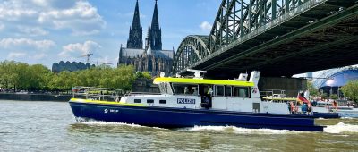 Schiff Rhein Polizei Wasser